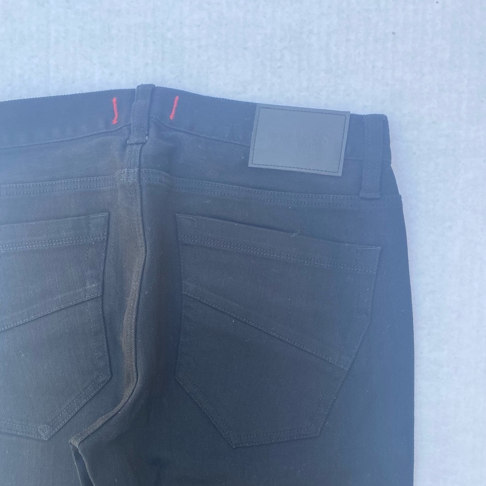New GUESS Slim Tapered Moto Jeans SZ 32 - Picture 6 of 7